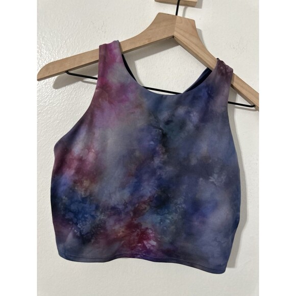 Athleta Women’s Conscious Crop Tank Sports Bra Supernova Tie Dye Med Activewear - Picture 2 of 4